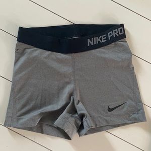 Gray Nike Pro Dri Fit Shorts